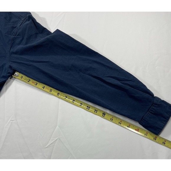 Caterpillar CAT Shirt Men's Sz‎ Medium Navy Blue Button Down Long Sleeve Pockets - Picture 7 of 11